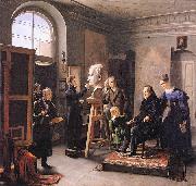 Carl Christian Vogel von Vogelstein Ludwig Tieck sitting to the Portrait Sculptor David dAngers Germany oil painting artist